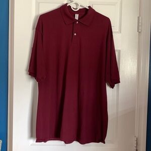 Burgundy polo shirt